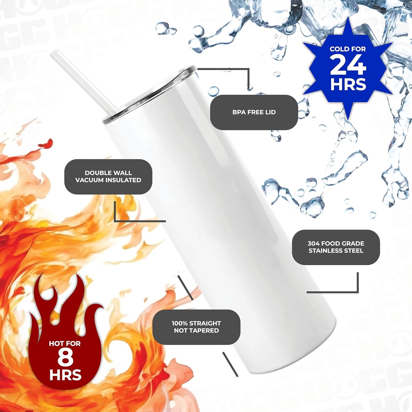 Water Bottle with Screw Top Lid Drawn2Art