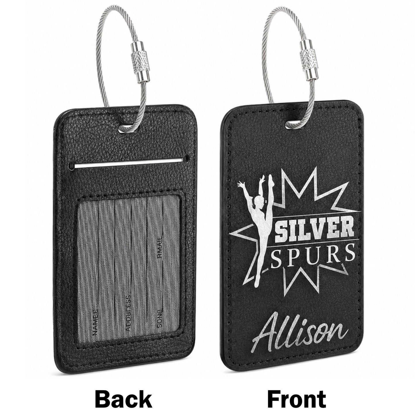 Silver Spurs Bag Tag
