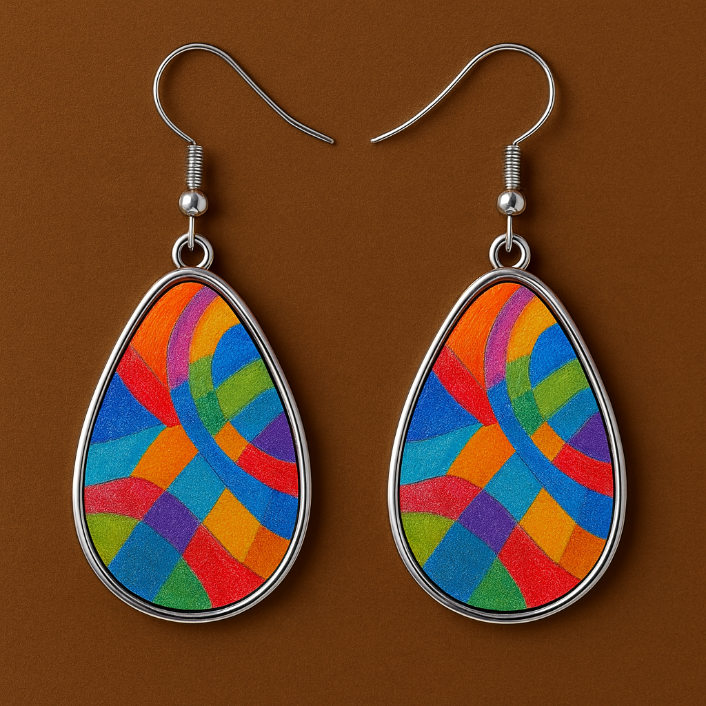 Teardrop Earrings Drawn2Art
