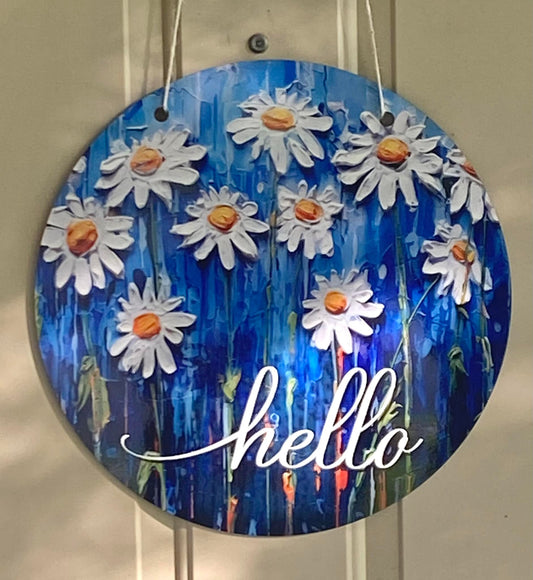 Hello Daisy Door Hanger