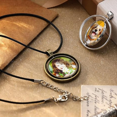 Double Sided Rotating Necklace Drawn2Art