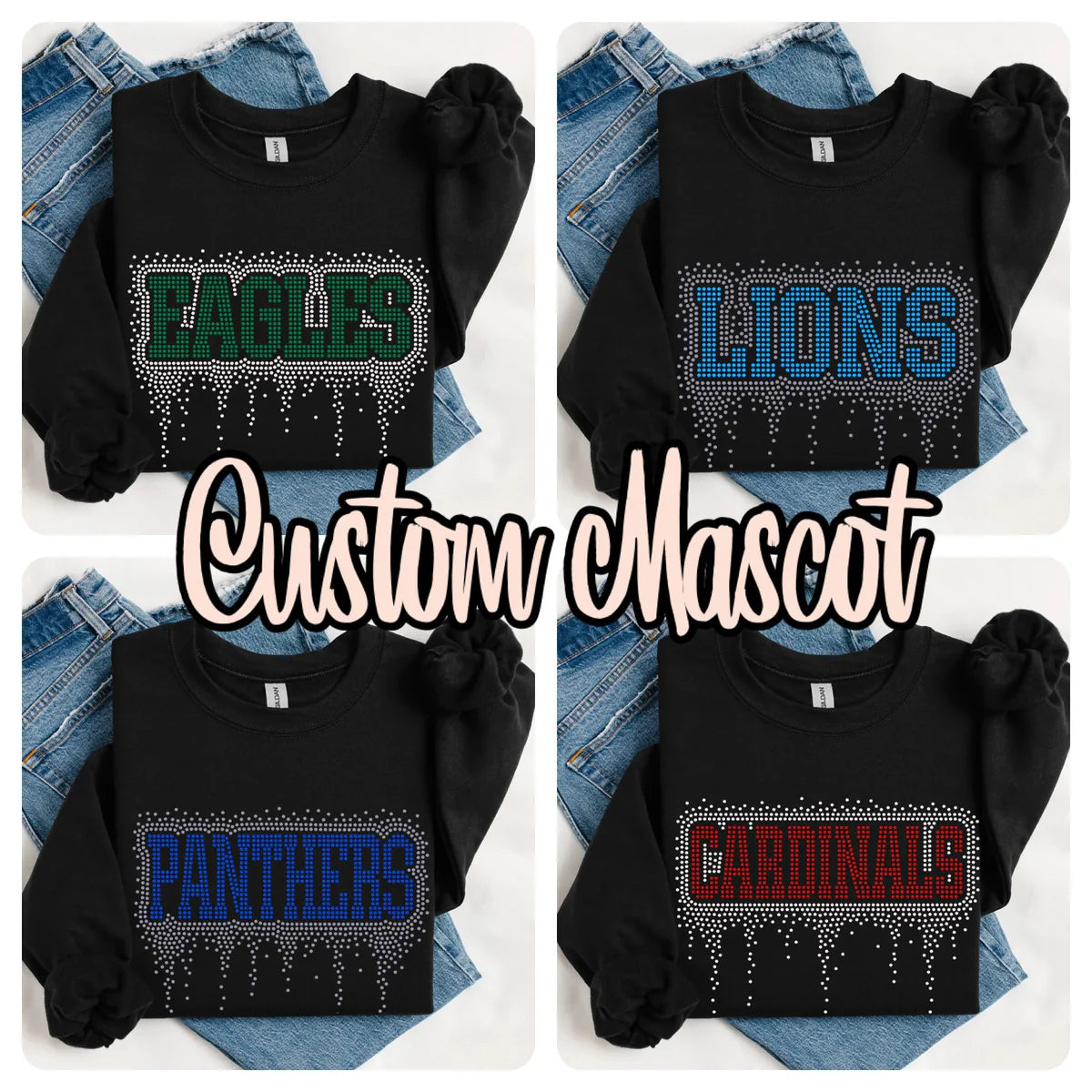 Custom Team and School Spirit Wear (Rhinestones or Spangles)