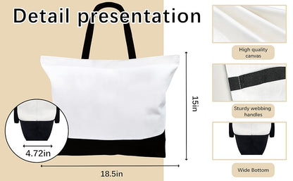 Black and White Tote Bag- Totally Custom!