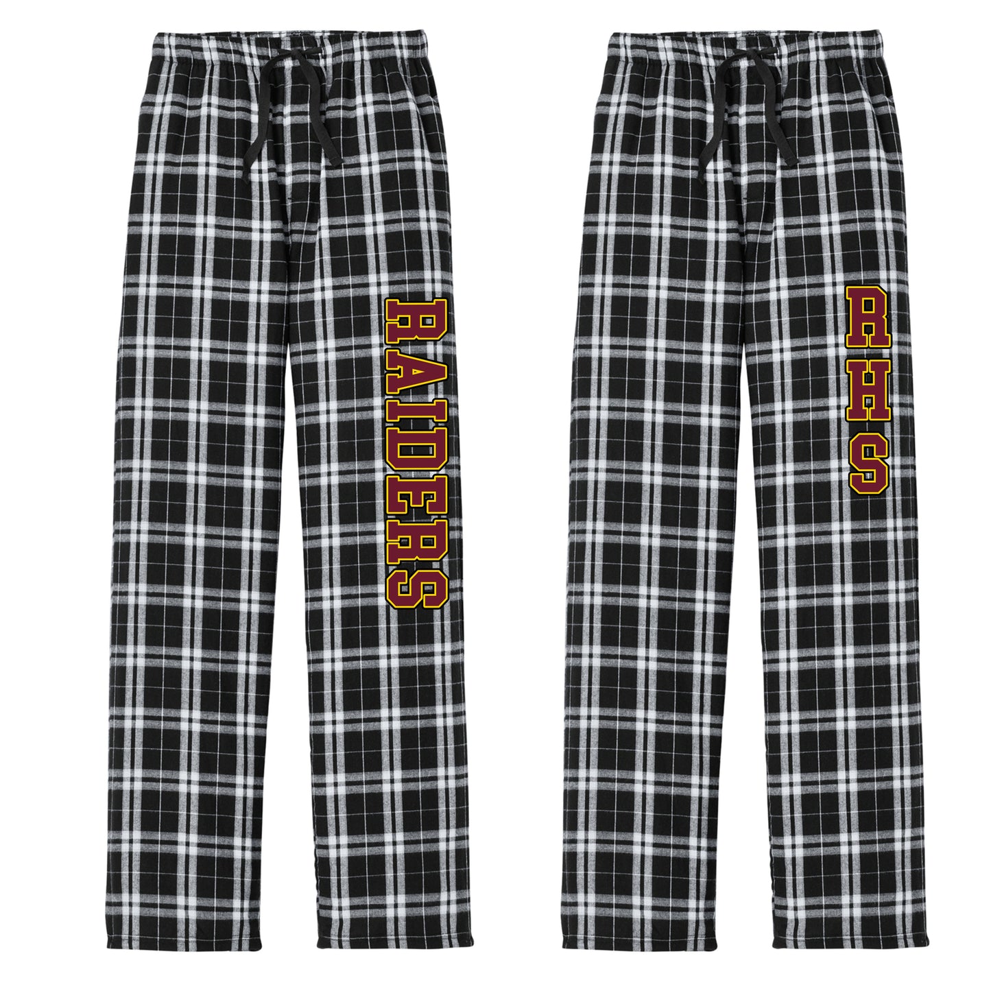 Rouse Flannel Pajama Pants, Black, White & Gray