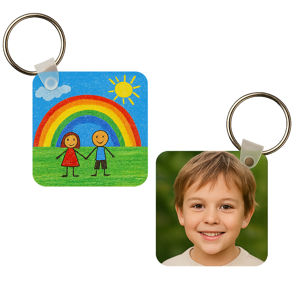 Double Sided Keychain Drawn2Art