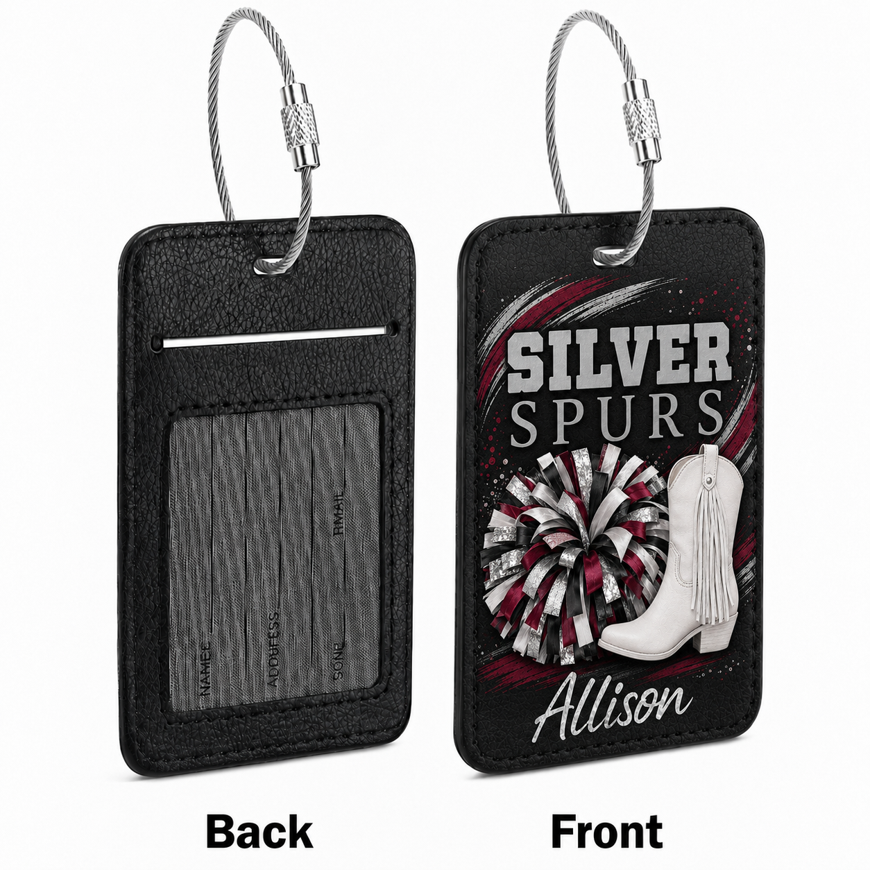 Silver Spurs Bag Tag