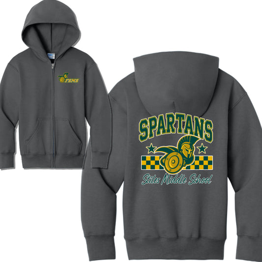 Checkered Spartans Full Zip Hoodie/Jacket