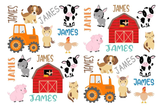 Farm Animal Personalized Baby Blanket