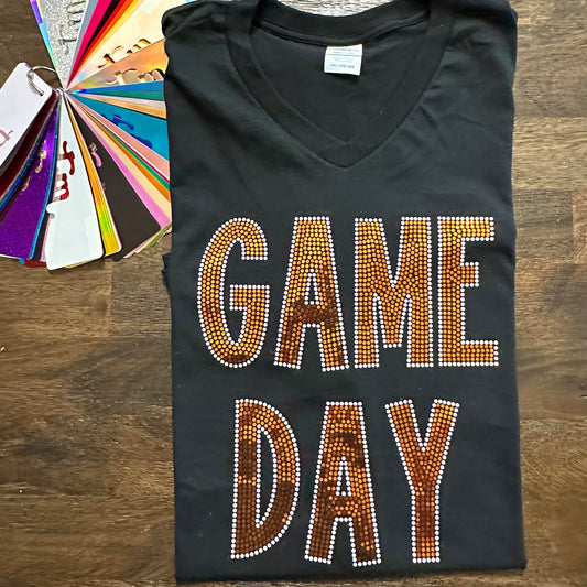 Game Day Spangle Shirt- Custom Team Colors!