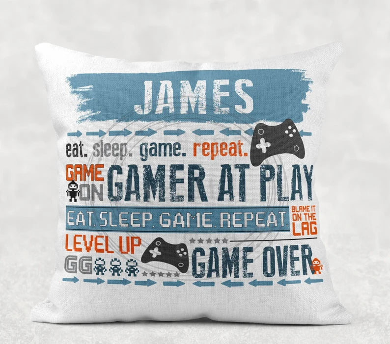 Gamer Pillow, Blue