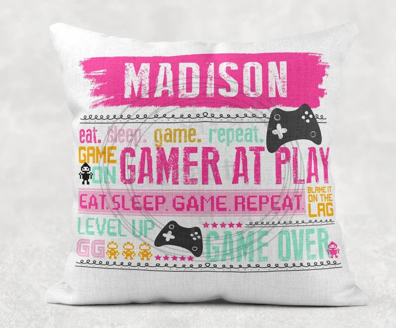 Gamer Pillow, Pink