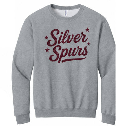 Silver Spurs Glitter Crewneck or Hoodie