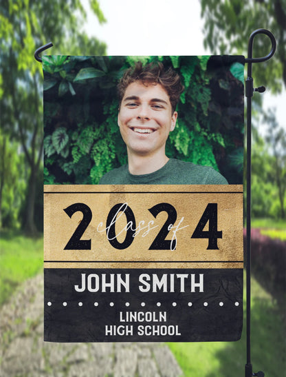 Graduation Garden Flag with Photos (2 layout options!)