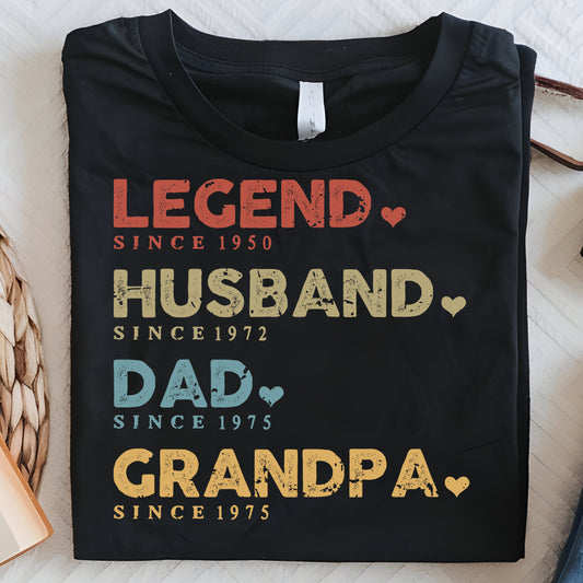 Grandpa Shirt with Dates