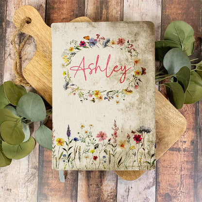 Grunge Wildflower Notebook