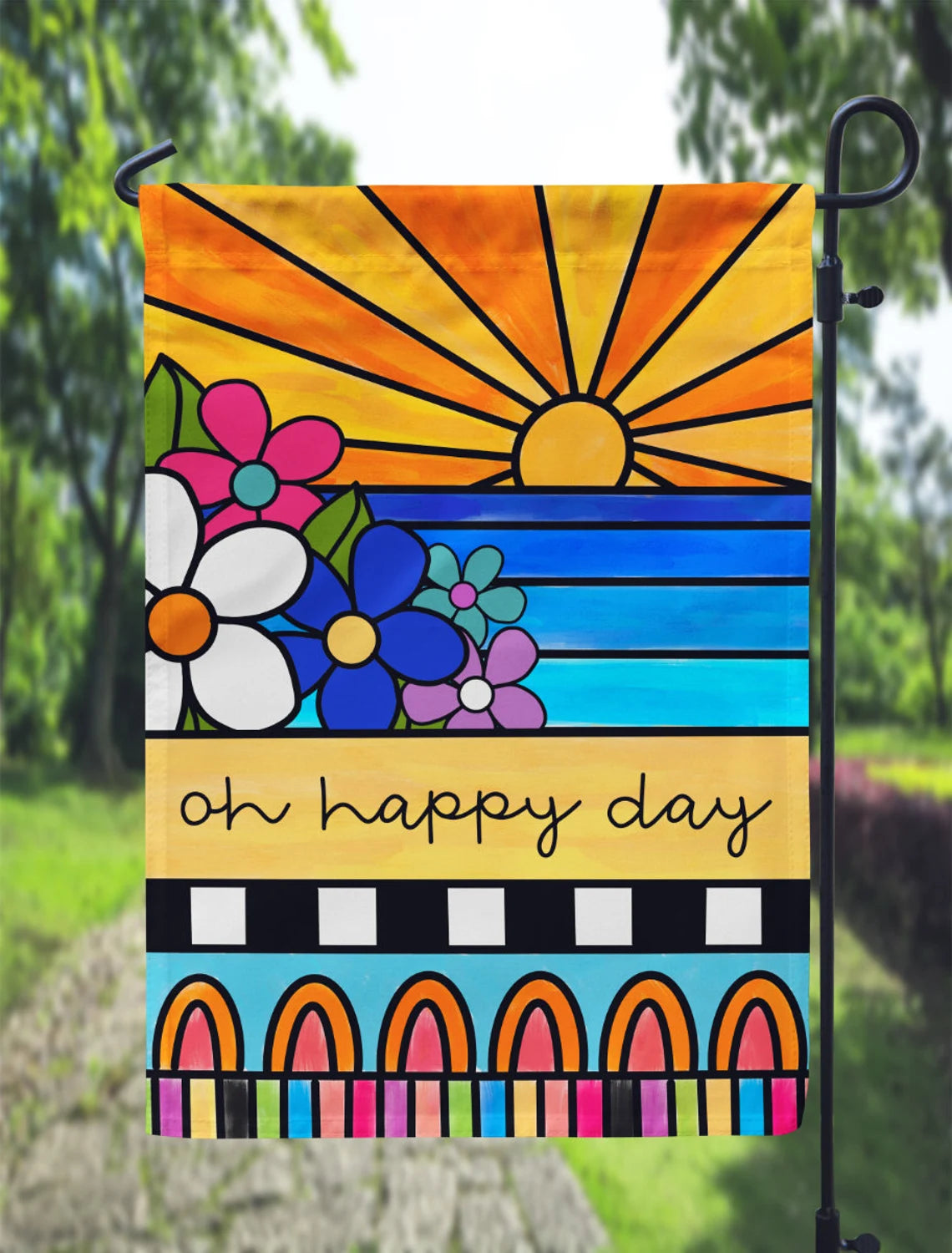 Personalized Happy Day Garden Flag