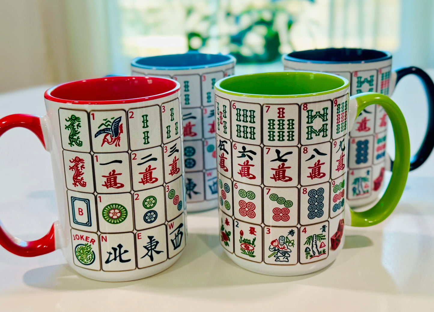 Mahjong Tiles 15oz Ceramic Mug