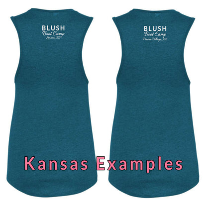 Blush Keep Your Squats Low- Women's Muscle Tank