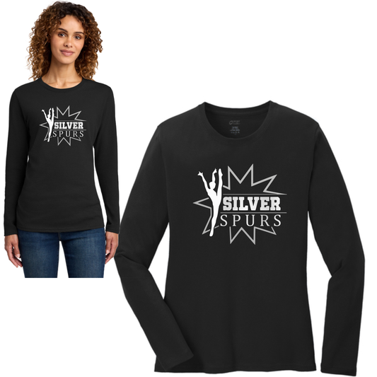 Silver Spurs Logo Long Sleeve Women's T-Shirt