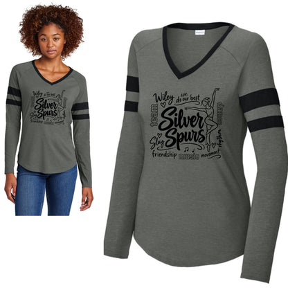 Silver Spurs Long Sleeve V-Neck Raglan