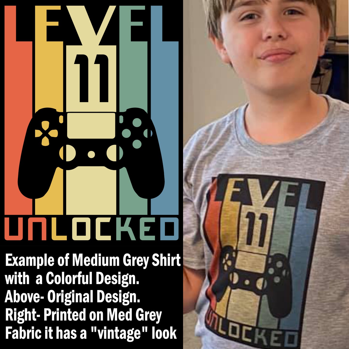 White or Grey Polyester T-Shirt- Totally Custom with Sublimation Print!