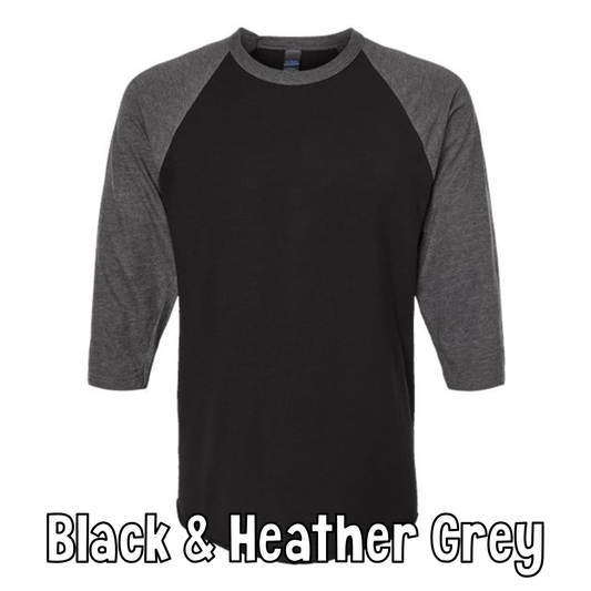 Raglan Shirts- Totally Custom! (10 Color Choices!)