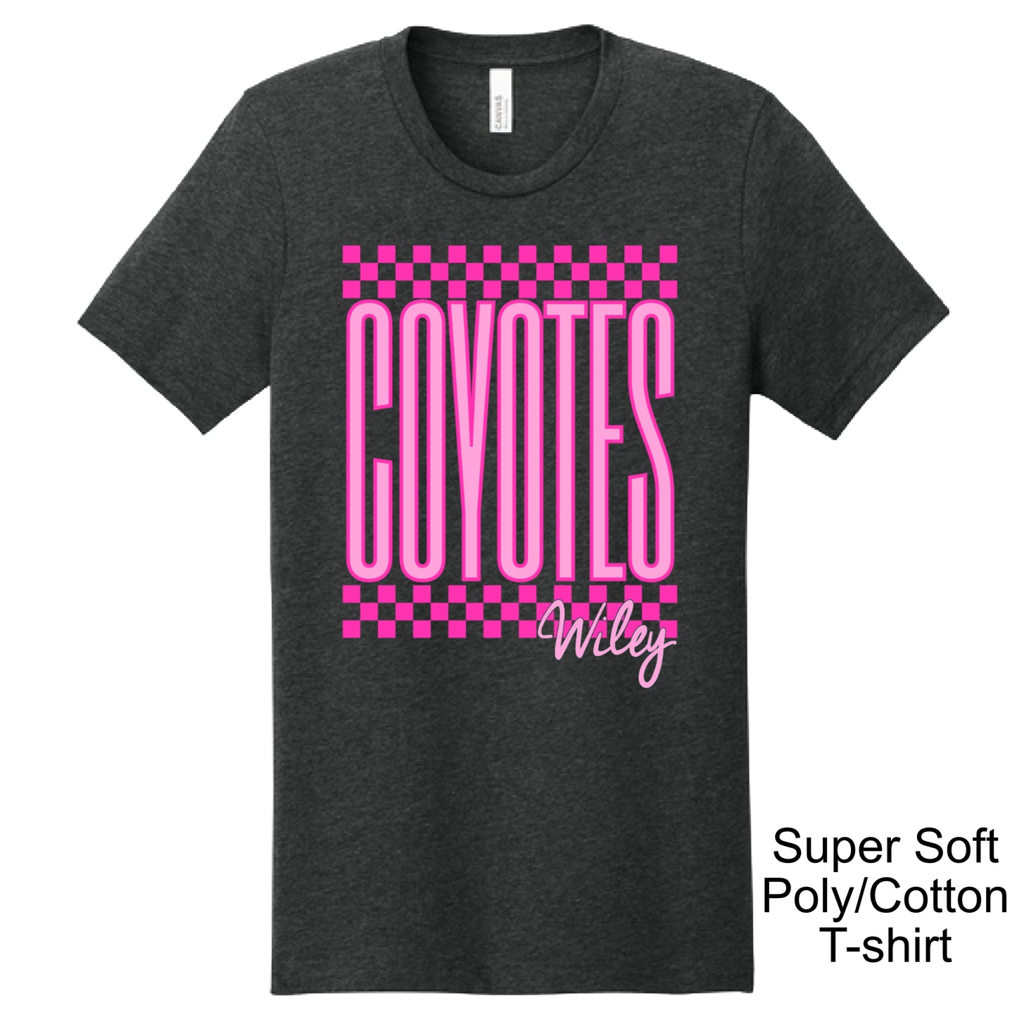 Wiley Coyotes Pink Checkered Apparel
