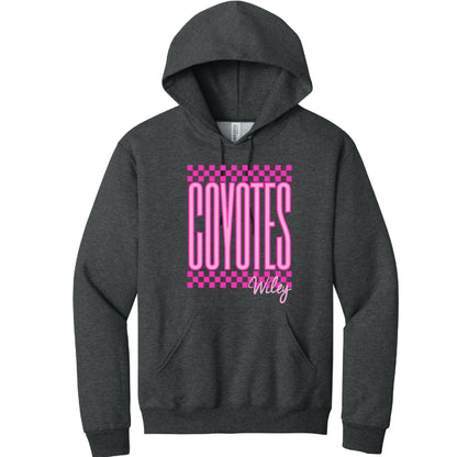 Wiley Coyotes Pink Checkered Apparel