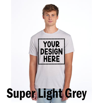 White or Grey Polyester T-Shirt- Totally Custom with Sublimation Print!