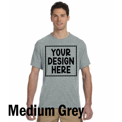 White or Grey Polyester T-Shirt- Totally Custom with Sublimation Print!