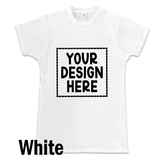 White or Grey Polyester T-Shirt- Totally Custom with Sublimation Print!