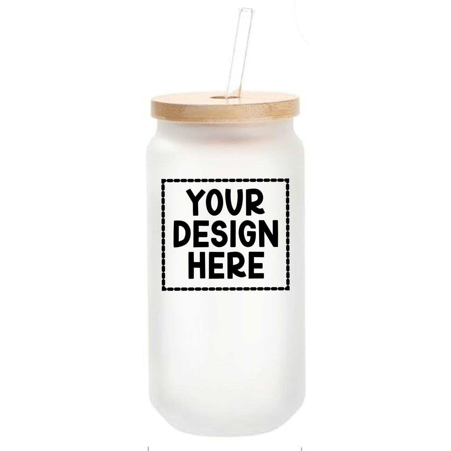 16oz Frosted Glass Can Tumbler- Totally Custom!