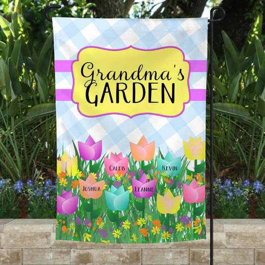 Personalized Grandma's Garden Flag with Children's Names