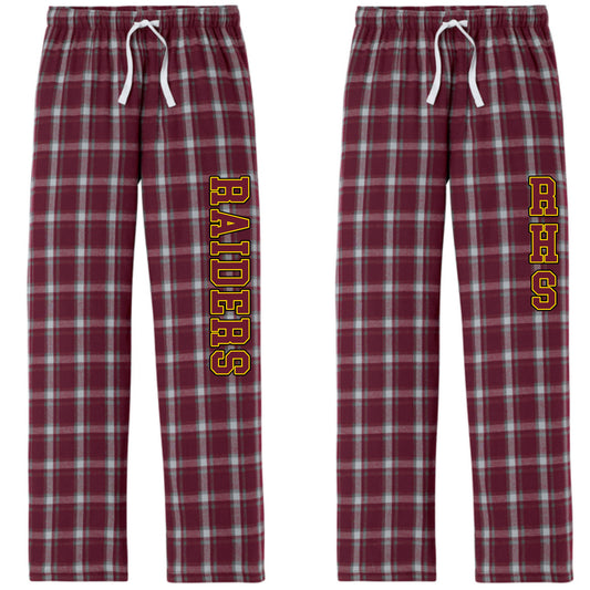 Rouse Flannel Pajama Pants, Burgundy & Gray