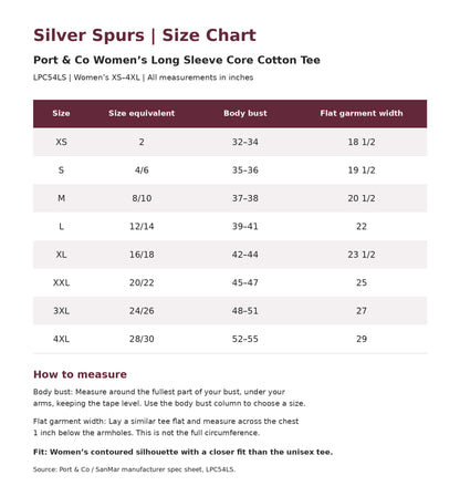 Silver Spurs Logo Long Sleeve Women's T-Shirt