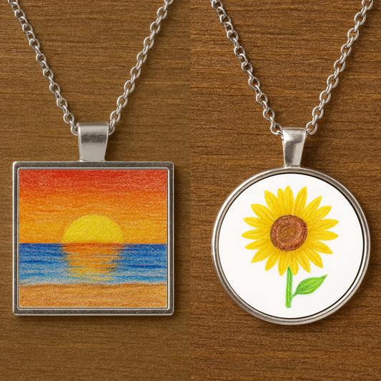 Silver Necklace Drawn2Art