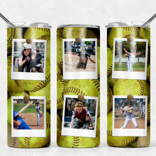 Softball Tumbler- 6 Photos