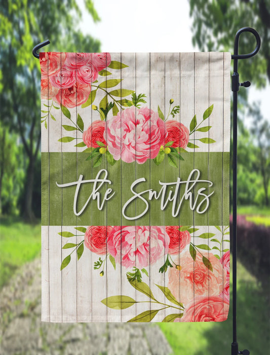 Personalized Spring Farmhouse Garden Flag