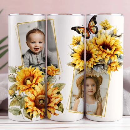 Sunflower Photo Tumbler- 2 Photos