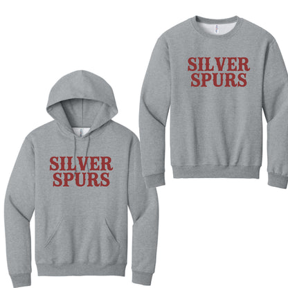 Silver Spurs Glitter Crewneck or Hoodie