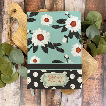 Teal Floral Dot Notebook