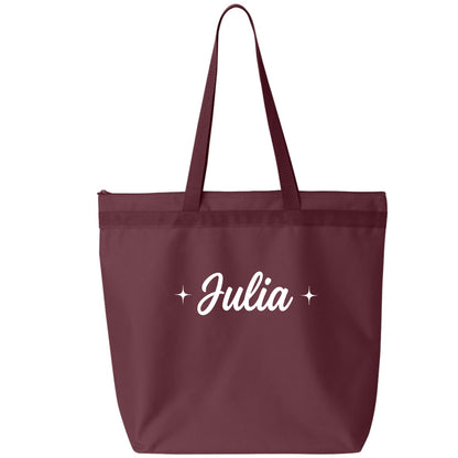 Silver Spurs Zip Top Tote Bag