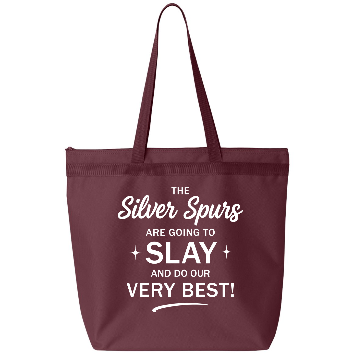 Silver Spurs Zip Top Tote Bag