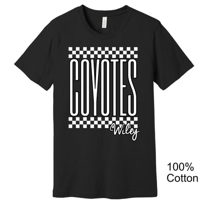 Wiley Coyotes White Checkered Apparel