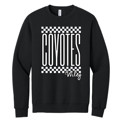 Wiley Coyotes White Checkered Apparel