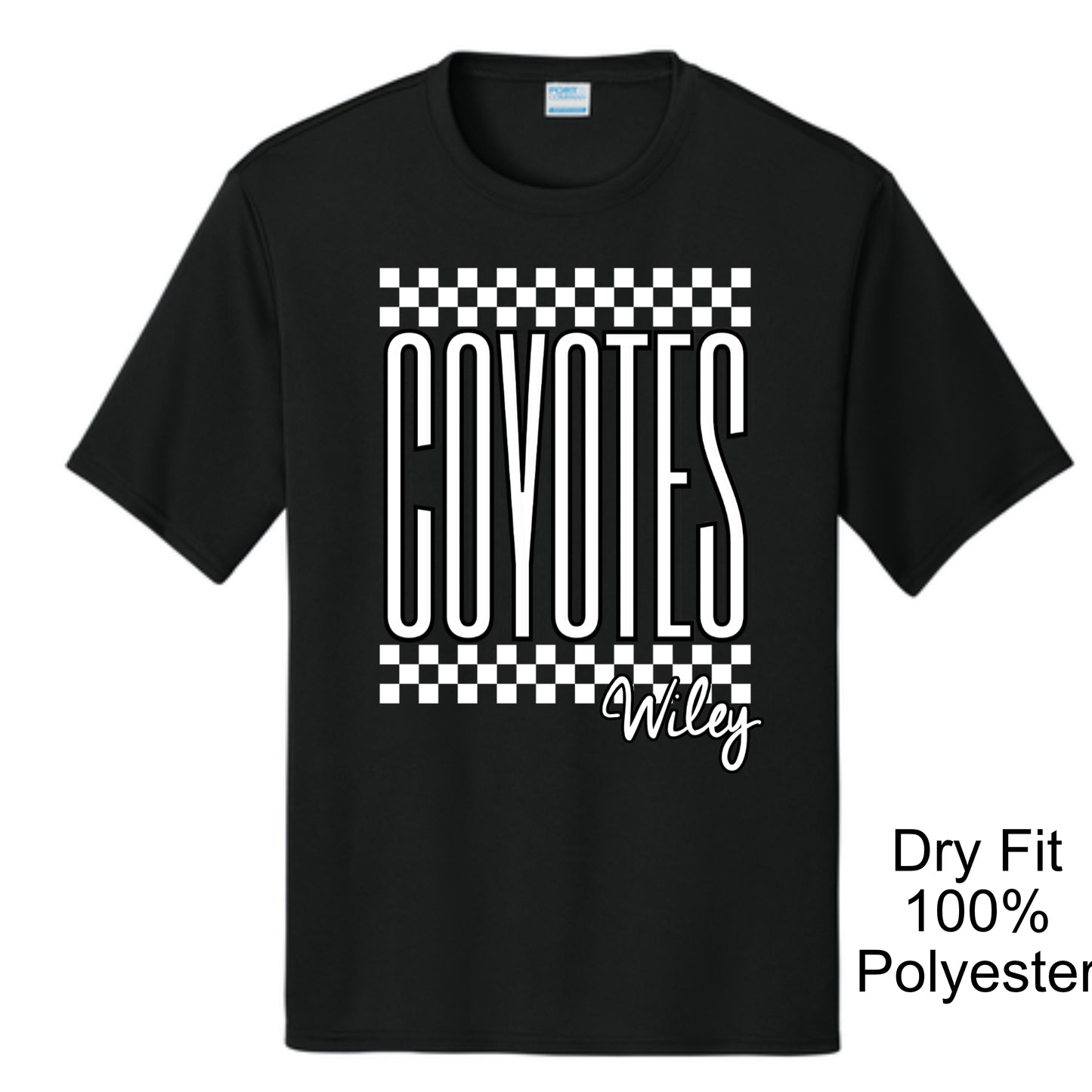 Wiley Coyotes White Checkered Apparel