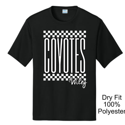 Wiley Coyotes White Checkered Apparel