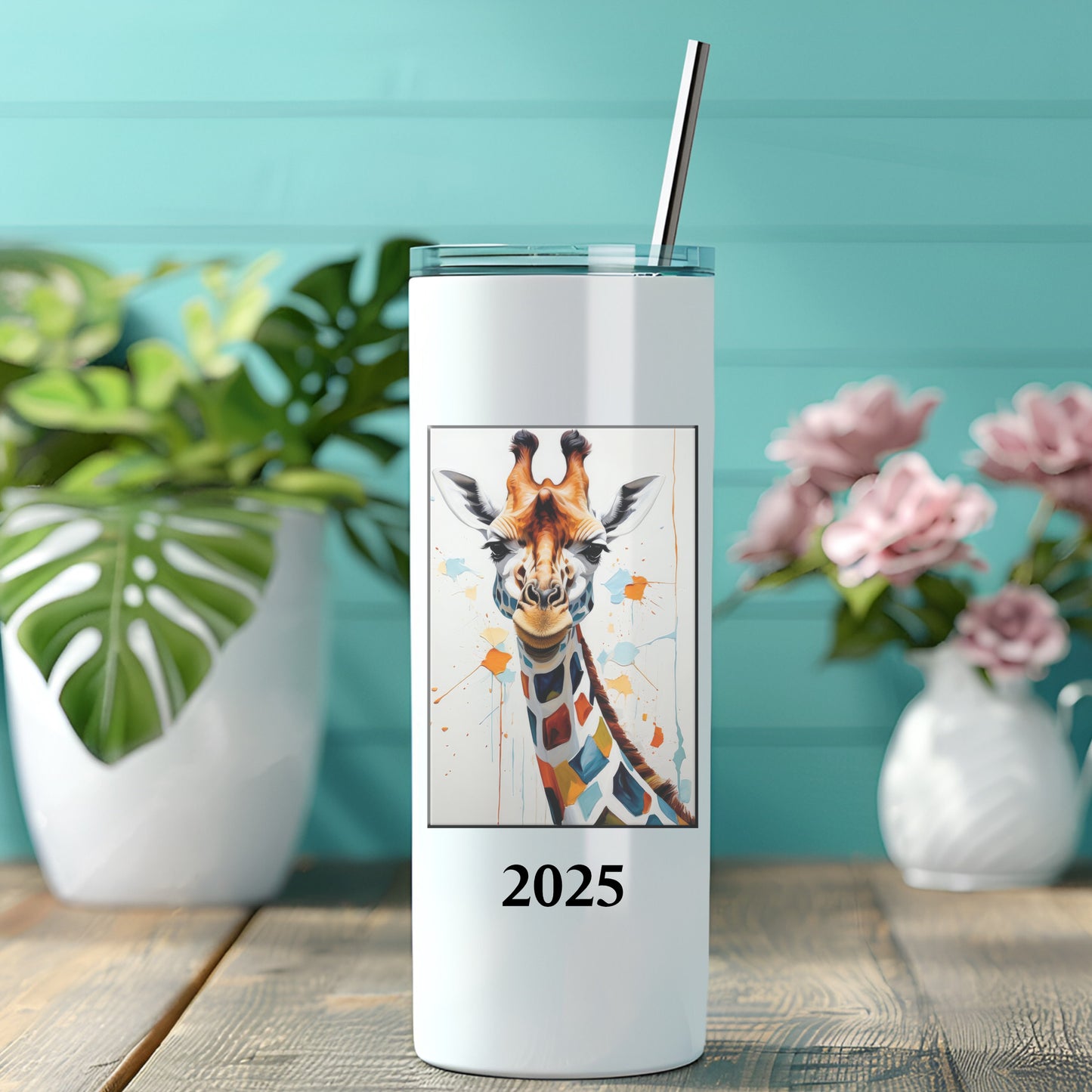 Water Bottle with Screw Top Lid Drawn2Art