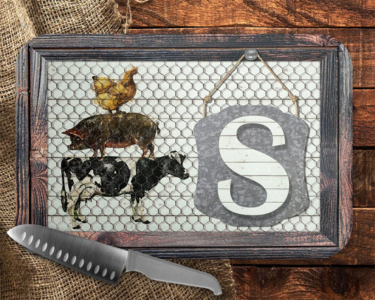 Farm Animal Cutting Board