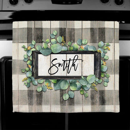 Buffalo Plaid & Eucalyptus Towel